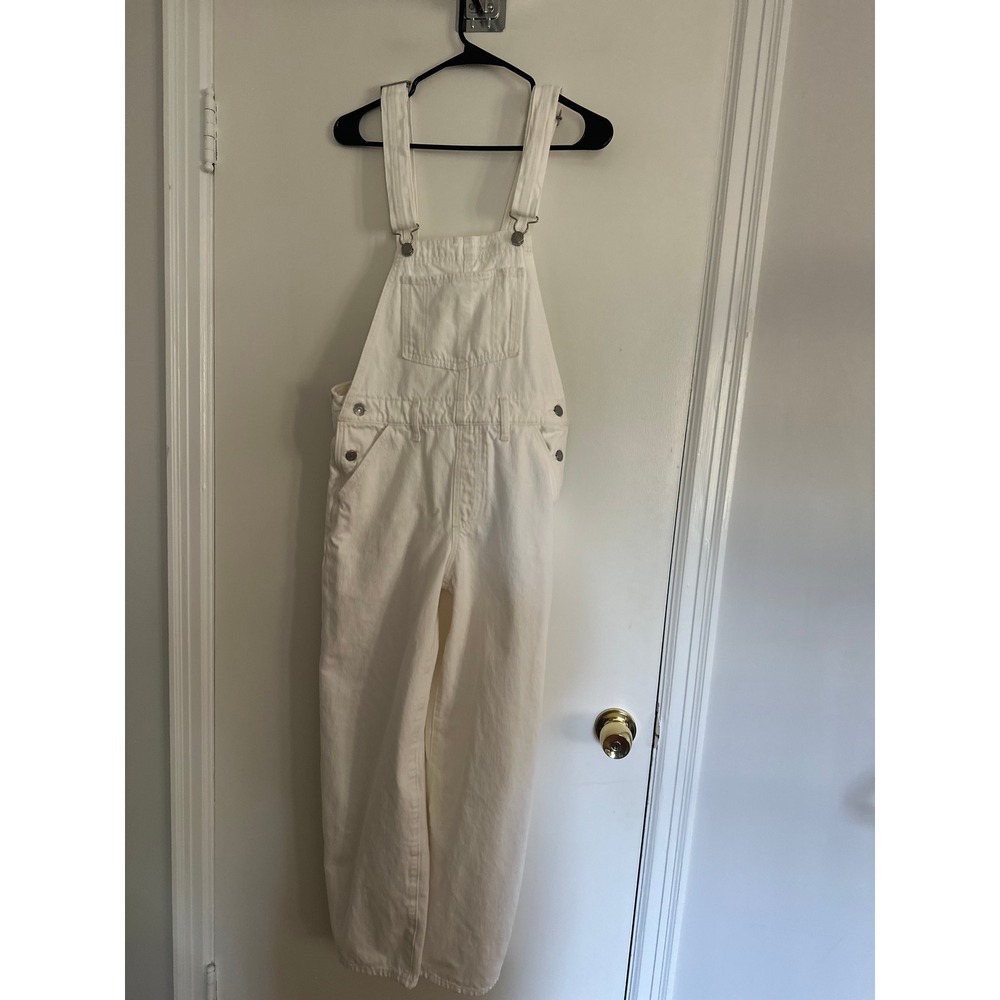 EUC Levi's Denim Overalls Minimalist Sz:29 White Bib Dungarees Modern
